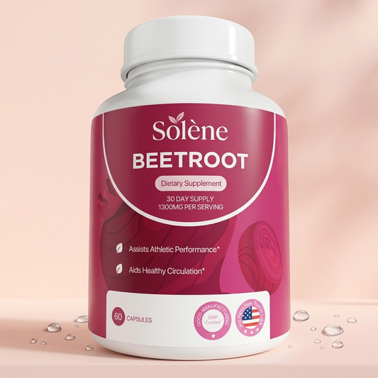 Solène Flow: Organic Beetroot Capsules (1300mg)